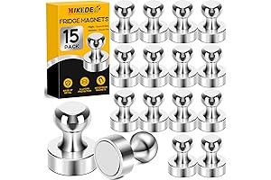 MIKEDE Small Whiteboard Magnets - Neodymium Push Pins Pack of 15