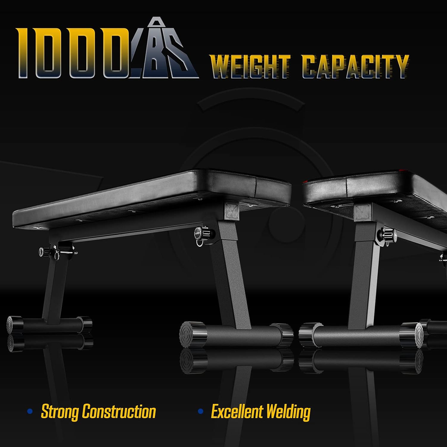 FLYBIRD Flat Weight Bench Foldable 1000 LBS Weight Capacity for Strength Training Bench Press, 45.3 Inches Long Workout Benches for Home : Sports & Outdoors