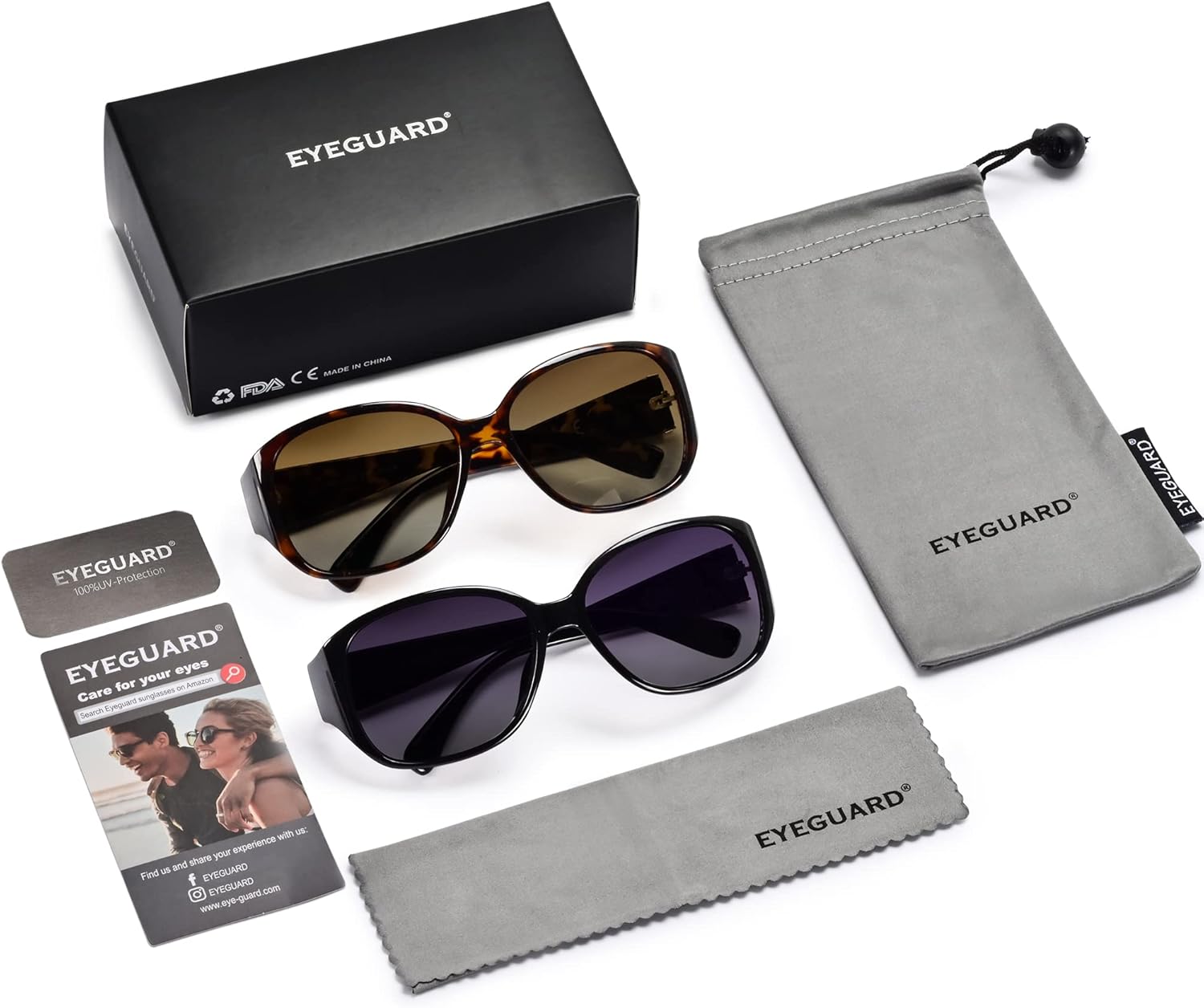 EYEGUARD Polarized Sunglasses for Women Retro Vintage Driving Sun glasses UV400 Protection - Image 6