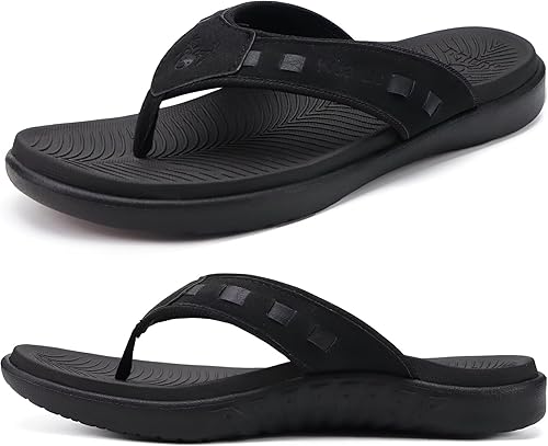 Miniatura 9 de KuaiLu Sandalias deportivas para hombre, cómodas, ortopédicas, con soporte de arco para fascitis plantar, para exteriores, verano, playa, talla 7  15