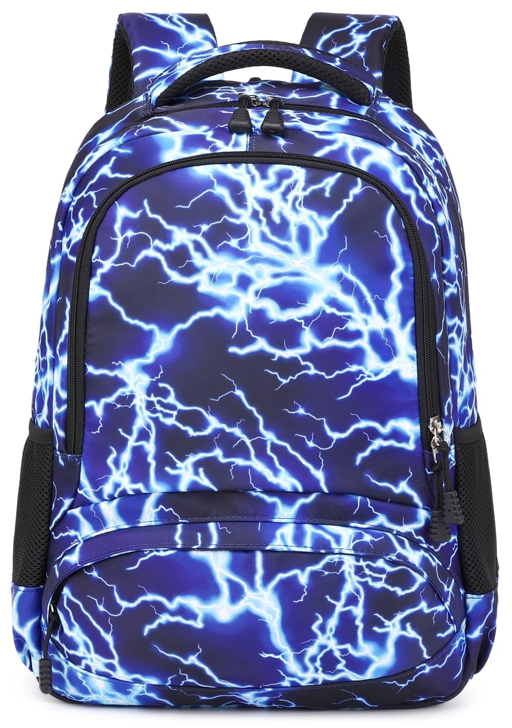 AM SeaBlue Backpack for Boy Middle School Lightning Bookbag Durable Student Teenager Sturdy Lightweight Waterproof (3-Blue Lightning)