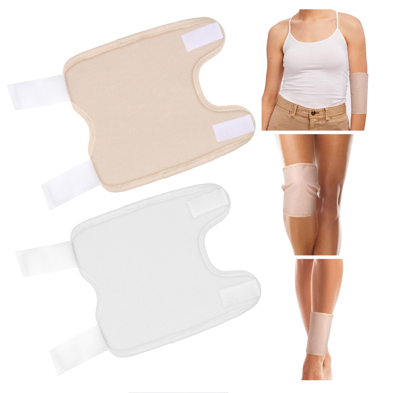 Castor Oil Knee Pack U Shape, Double Layer Fabric, Reusable & Washable, Promotes Circulation, Alleviates Muscle Pain, Waterproof, Suitable for Daily Life, Office Work, or Sleep Use