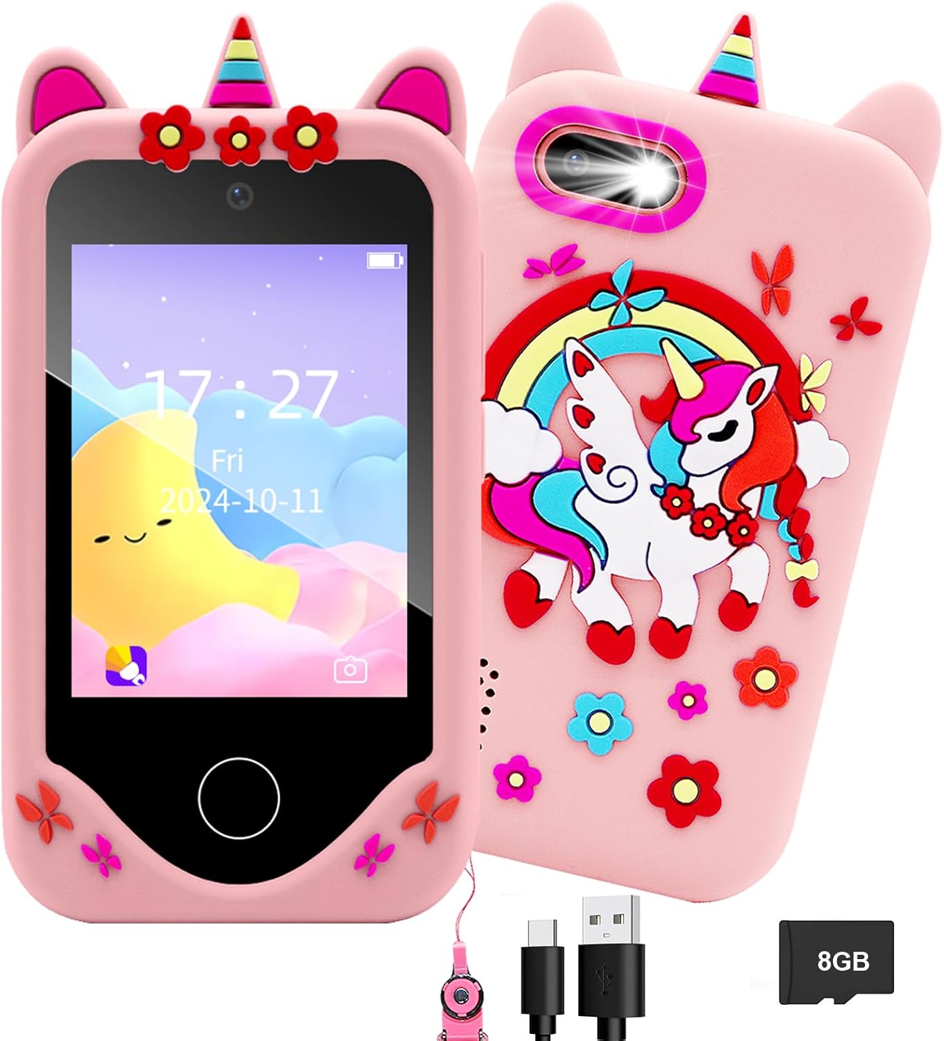 Kids Smart Phone for Girls,Kids Toy Smartphone Learning Toy for Girls Age 3-9 Dual Camera, Games, Music Player, 8GB Card, Perfect Christmas Birthday Gifts for Girls Pink Kids Smart Phone for Girls,Kids Toy Smartphone Learning Toy for Girls Age 3-9 Dual Camera, Games, Music Player, 8GB Card, Perfect Christmas Birthday Gifts for Girls Pink