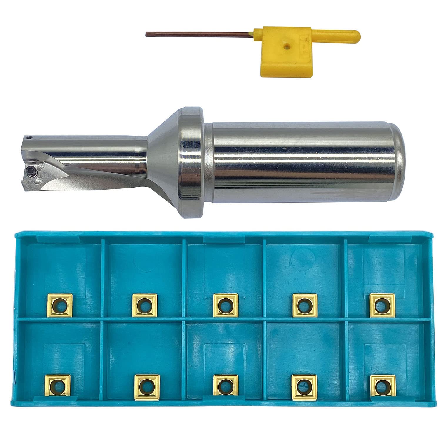 Zouzmin SPMG060204 10pcs + 18.5-2D-C25-SP06 SP Series 2D Shank Dia 25mm indexable Drill bit CNC Lathe Tools for Fast U Drill Machinery Drilling Tool.