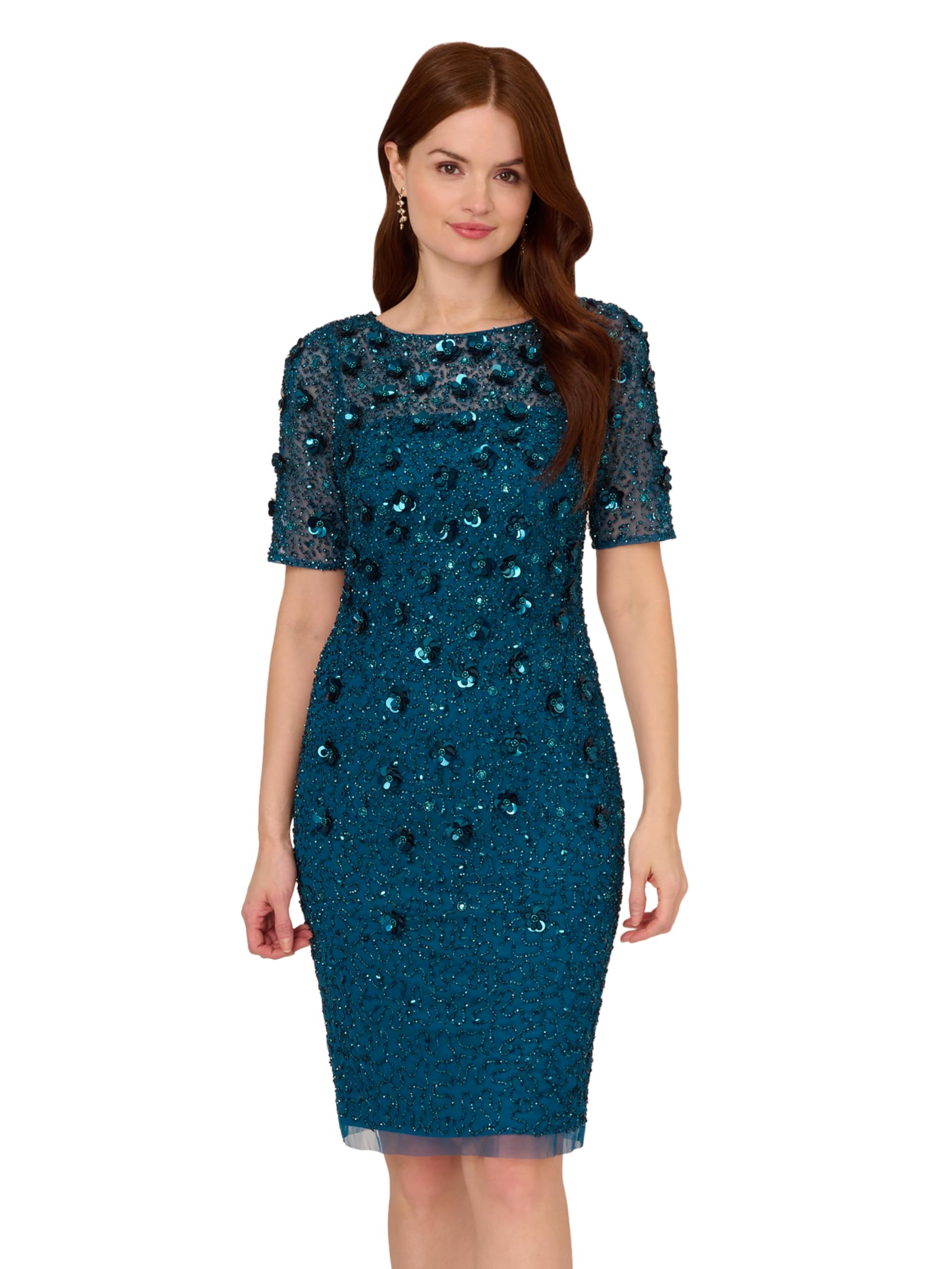 Adrianna Papell Beaded Cocktail Dress