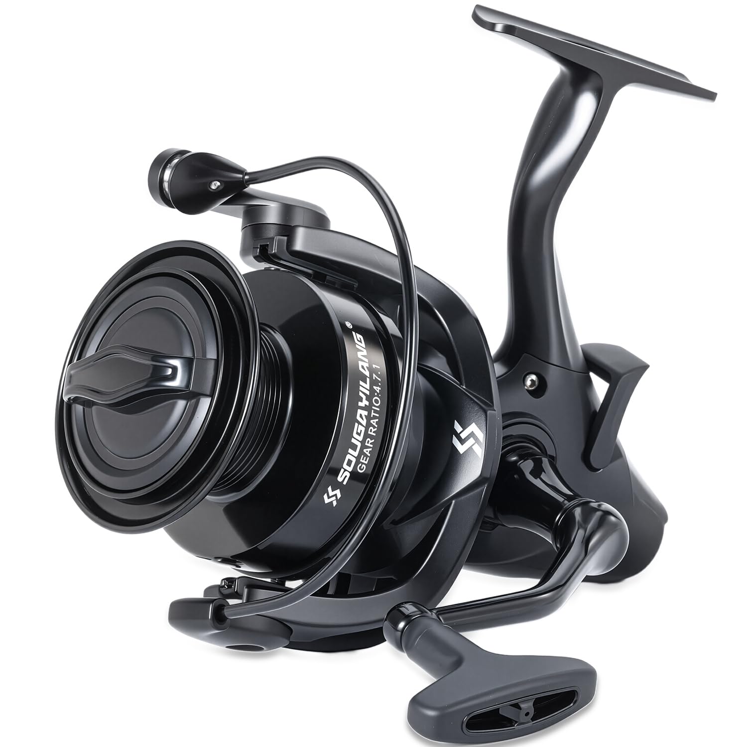 Sougayilang Spinning Reel,33Lbs Max Drag Fishing Reel,Full-Metal Spool+CNC-Machined Crank,for Freshwater Saltwater Bass and Catfish.