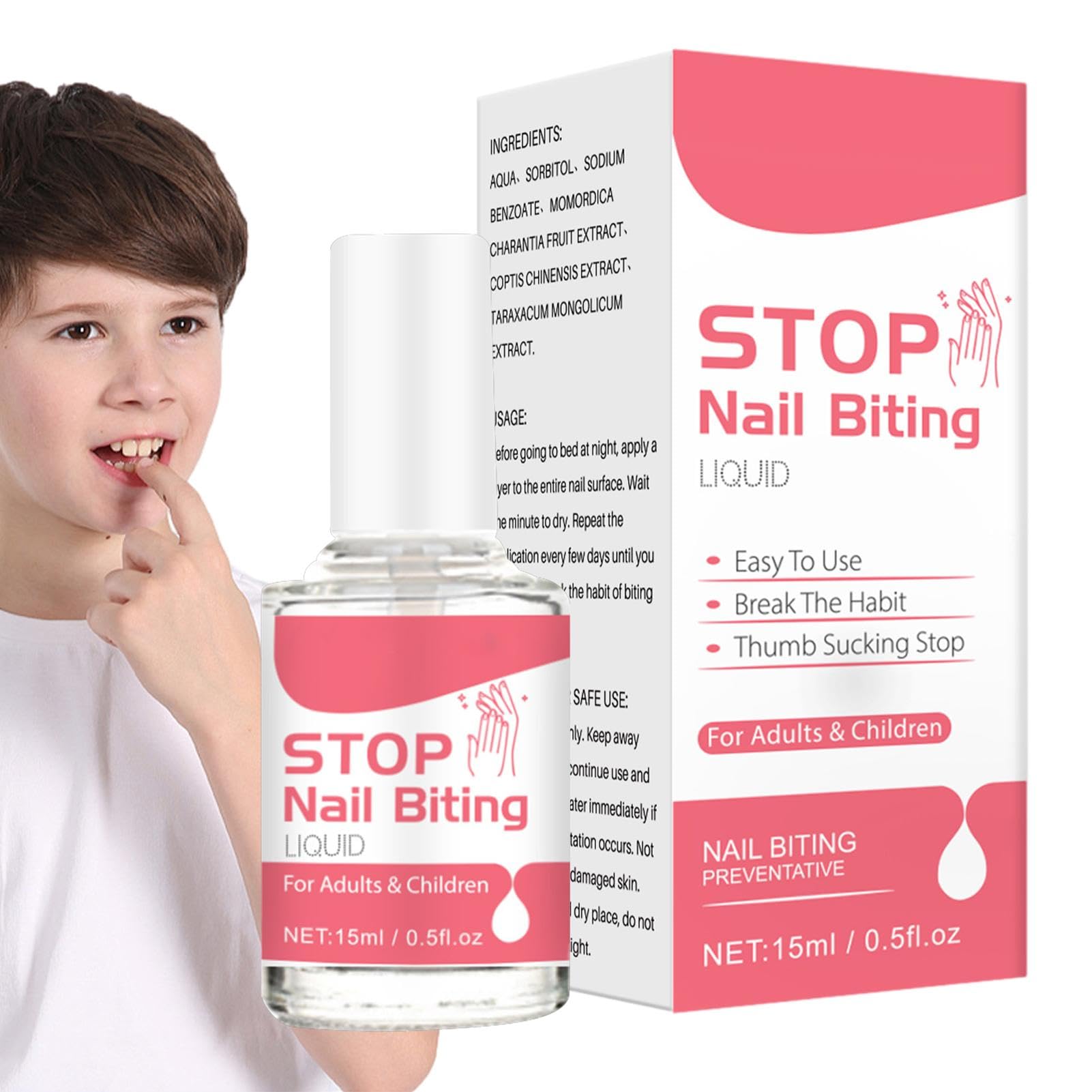 Biting Nails Stop - 10ml Anti Nail Biting Polish | Kid's Anti-Biting Nail Polish Liquid |Children Thumb Sucking Prevention | Mild And Safe Nail Care Tool For Kids, Adults, Newborns, And Teens