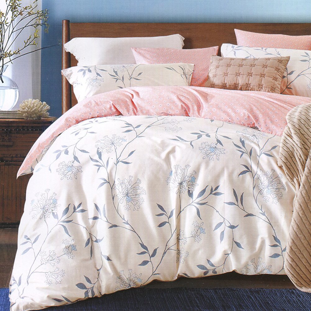 Draps de lit de coton et lin sergé C 220x225cm pour un confort quotidien