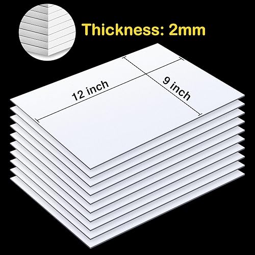 Miniatura 2 de MEARCOOH Hojas de Espuma Autoadhesivas, Blancas de 9x12 Pulgadas 2mm Papel de Espuma EVA Adhesivo para Manualidades Fabricación de Tarjetas Marcos