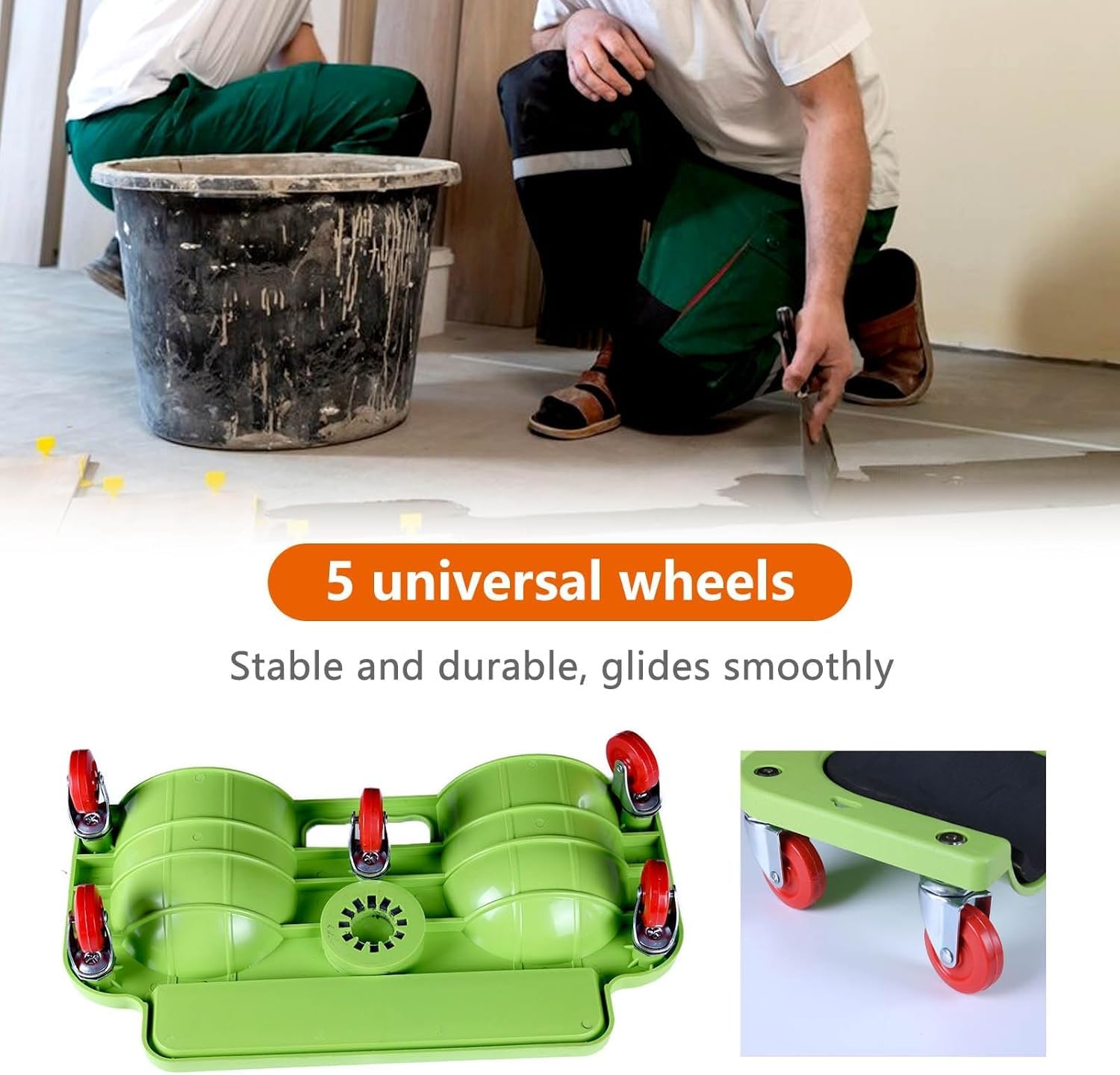 Rodilleras con ruedas universales para protección de trabajo en reparación de automóviles, carpintería y suelos