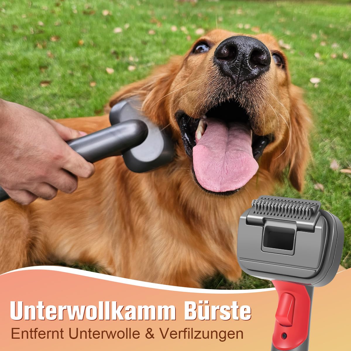 2 in 1 Hundehaar Staubsaugerbürste Kompatibel mit Dyson Gen5 V15 V12 V11 V8 V7, ideal zum Entfernen von losen Haaren, Hautschuppen, Unterwolle und Verfilzungen