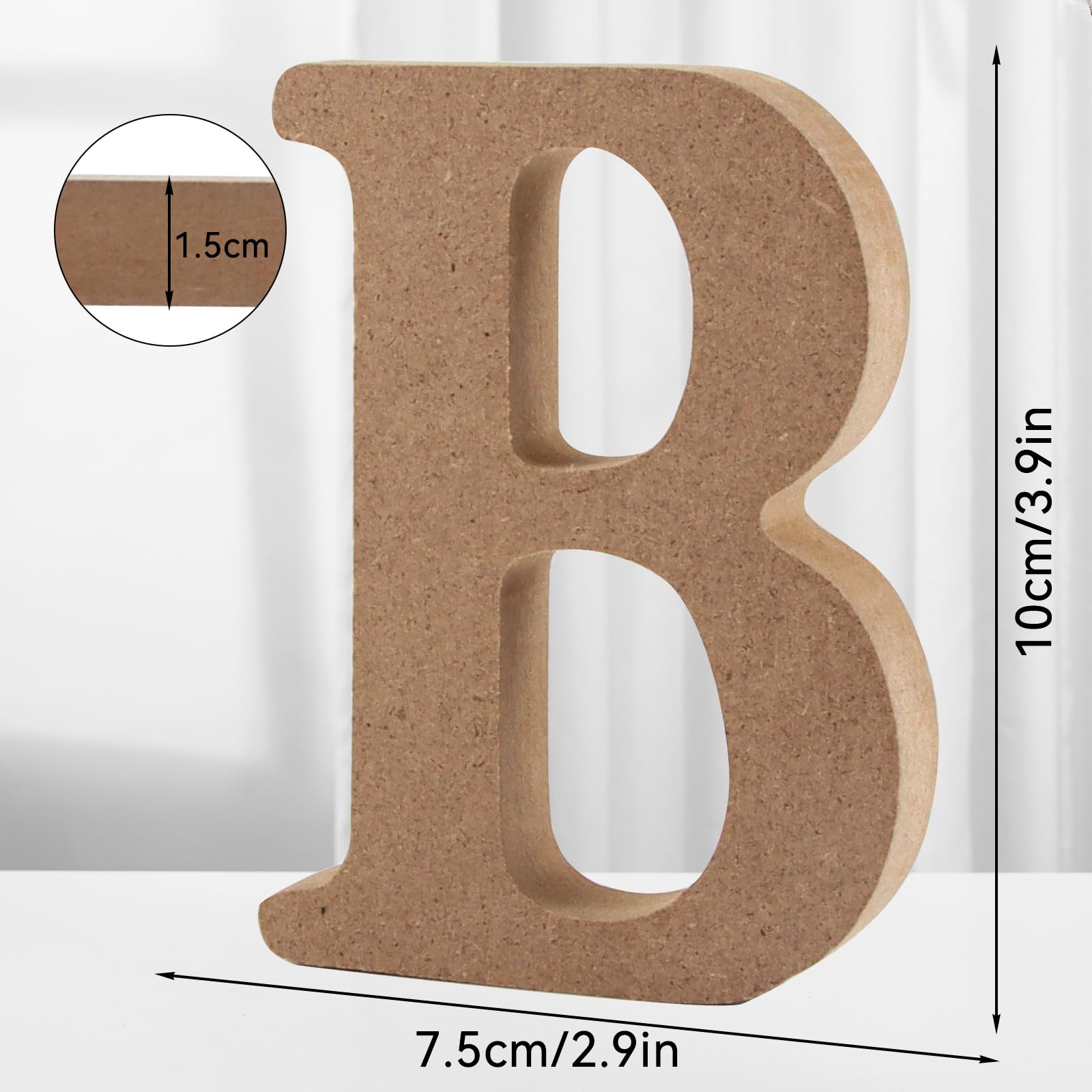 Taozoey Standing Wooden Letters, Wooden Letters for Crafts, DIY Letter, Home Lettering, Untreated Decorations for Home Wall - Image 2