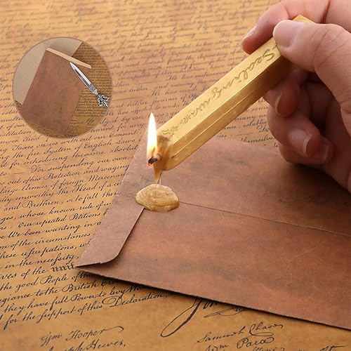 Miniatura 4 de Juego de tinta vintage de pluma con pluma de pluma con bolígrafo de caligrafía de madera, incluye 7 tamaños diferentes de plumas, juego de