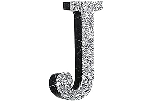 Qunclay Rhinestone Bathroom Accessory Letter J