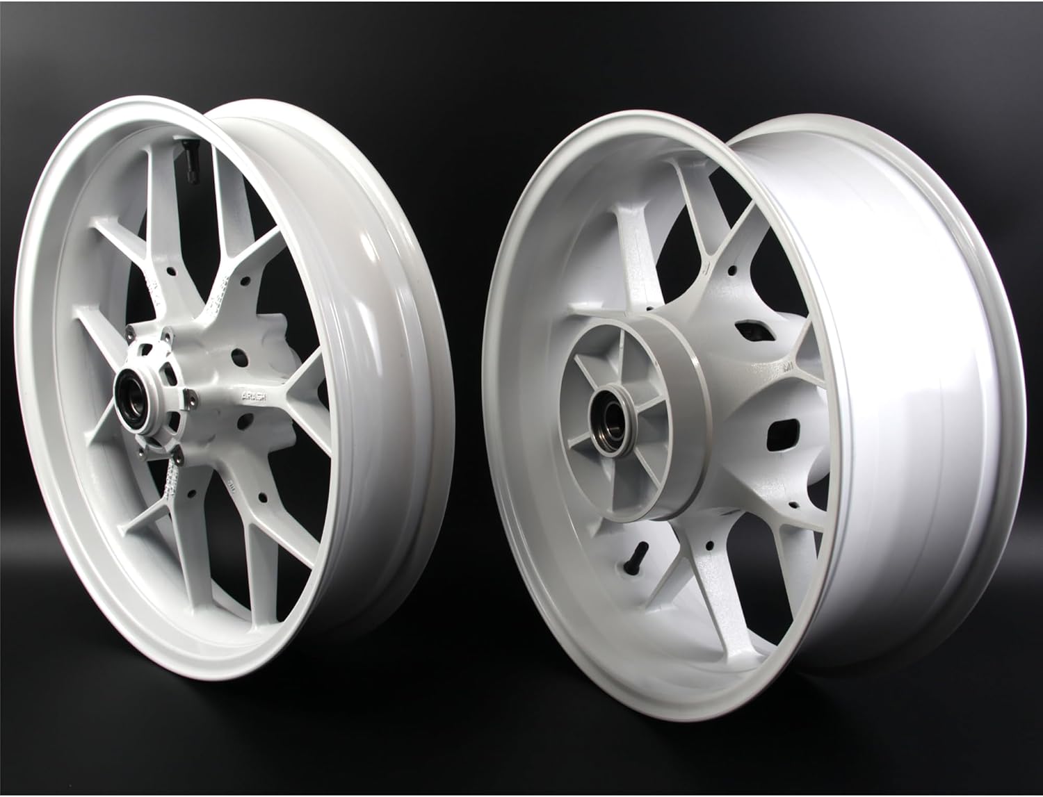 White Front Rear Wheel Rims Compatible with Honda CBR1000RR 2008-2016, Motorcycle Replacement Accessories Parts