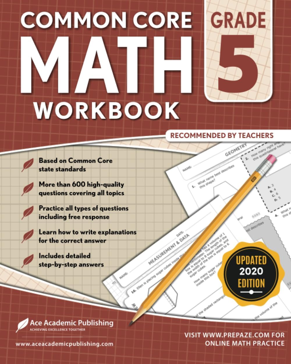 5th grade Math Workbook: CommonCore Math Workbook Paperback – 20 Sept. 2018