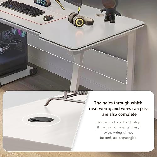 Miniatura 3 de Escritorio para juegos de computadora, mesa para escribir, para estudiantes, estilo moderno y simple, para PC, de madera, adecuado para oficina en