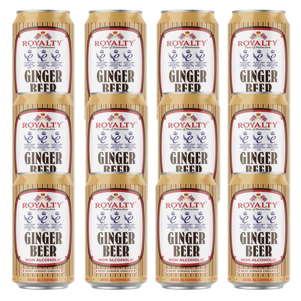 Royalty Non-Alcoholic Ginger Beer Can 11.15 Ounce (Pack of 12)