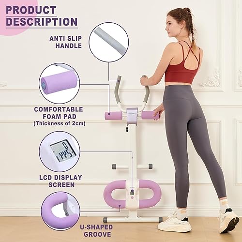 Miniatura 4 de Equipo de entrenamiento abdominal, máquina de abdominales, rodillo abdominal para hombres y mujeres, entrenamiento de ejercicio abdominal, equipo de