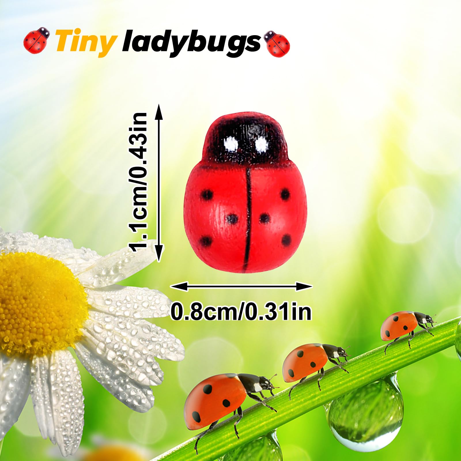 35 coccinelle con adesivo - Materiali - Scrapbooking - di Paprika