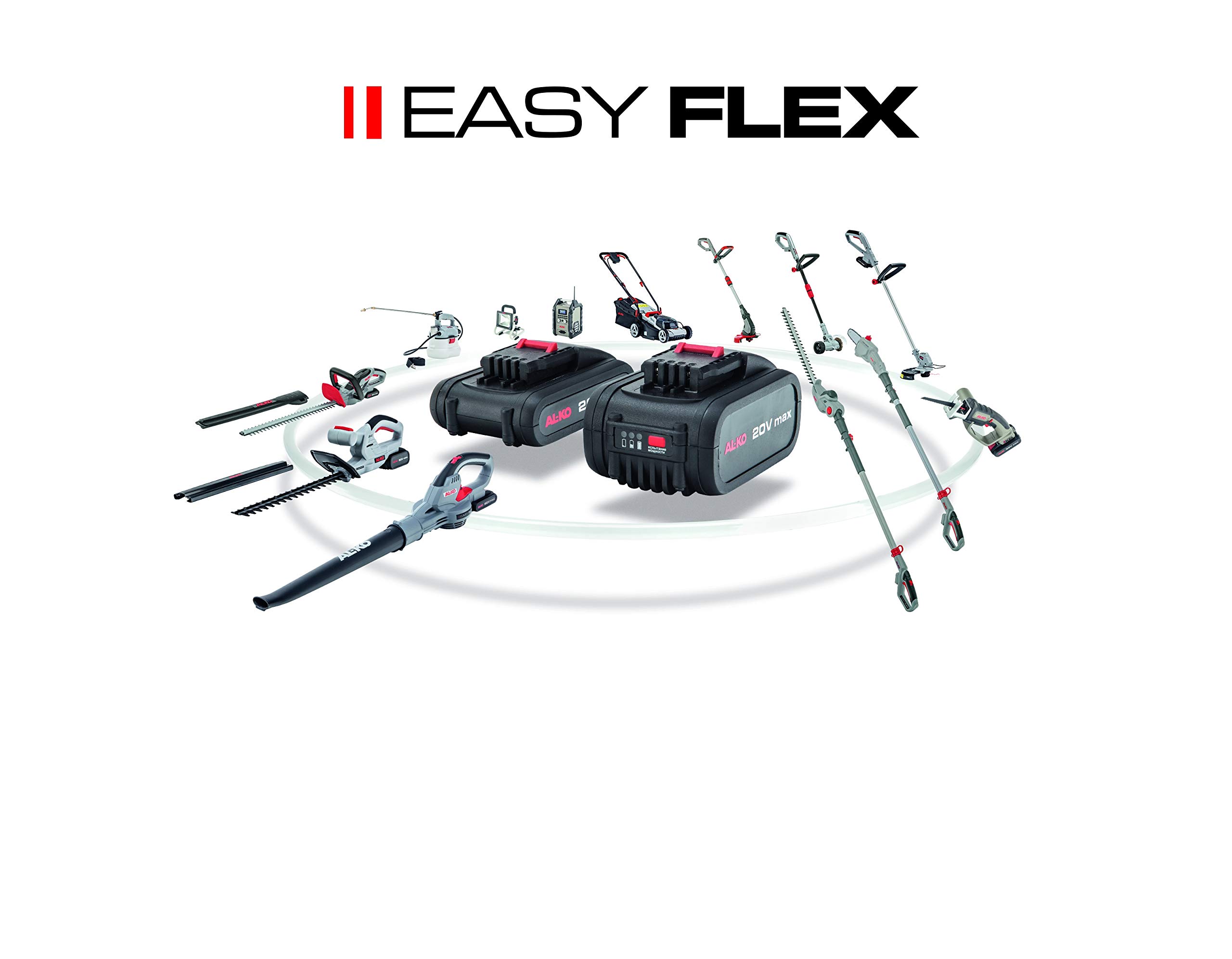 AL-KO HT 2050 Easy Flex nożyce do żywopłotu z baterią i ładowarką nie są dołączone - 51 cm dwustronne ostrze tnące