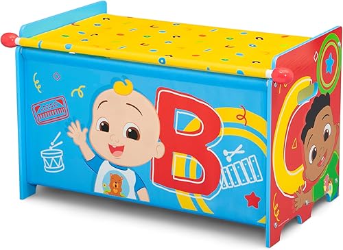 Miniatura 5 de Delta Children - Juego de sala de juegos CoComelon de 3 piezas para niños pequeños, incluye mesa, silla y caja de juguetes, color verde