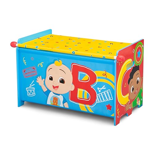 Vista 5 de Delta Children CoComelon - Juego de sala de juegos para niños pequeños de 3 piezas, incluye mesa, silla y caja de juguetes, color verde