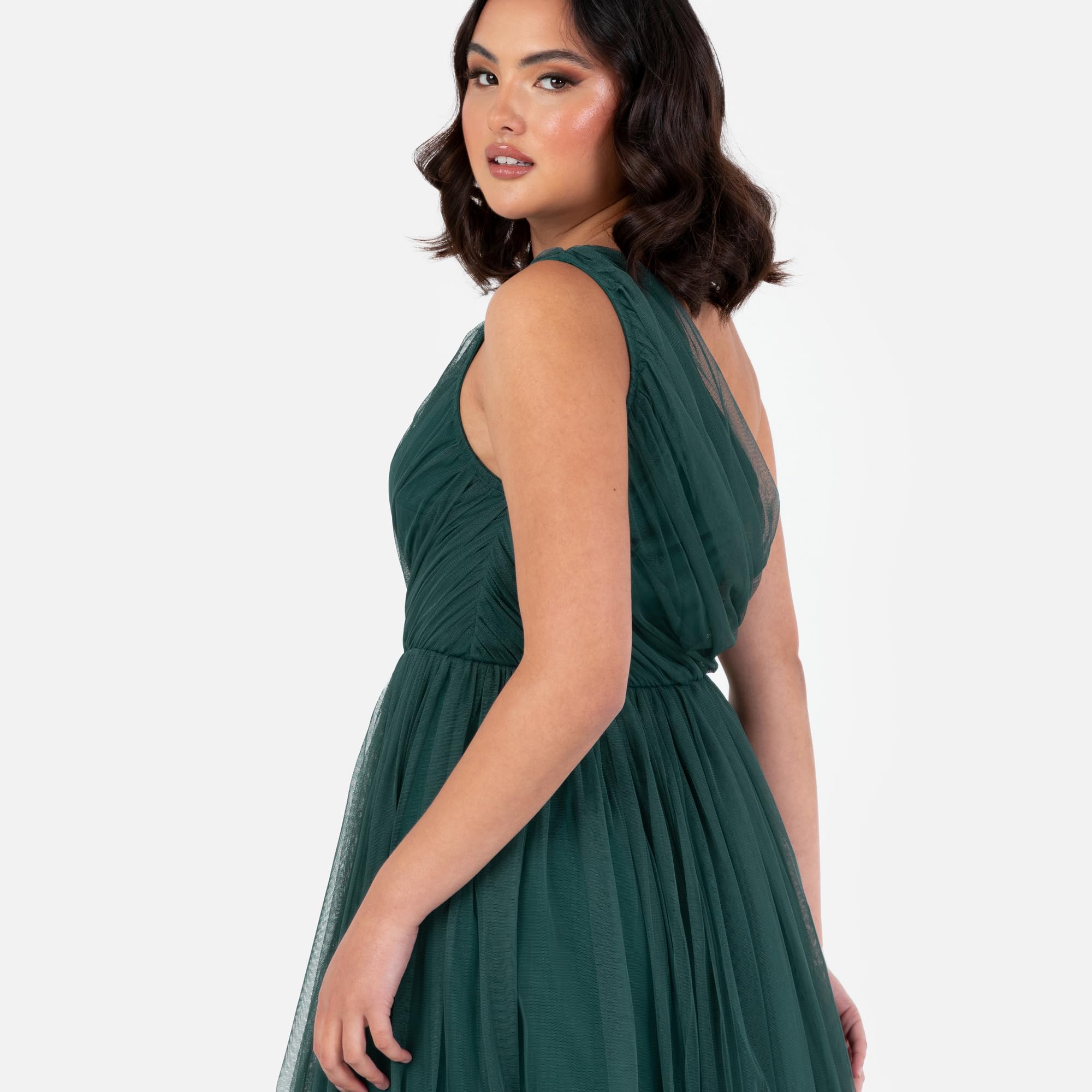 Anaya with Love Womens Ladies Maxi One Cold Shoulder Dress with Slit Split Sleeveless Prom Wedding Guest Bridesmaid Ball Evening Gown Vestido Mujer (Pack de 1)