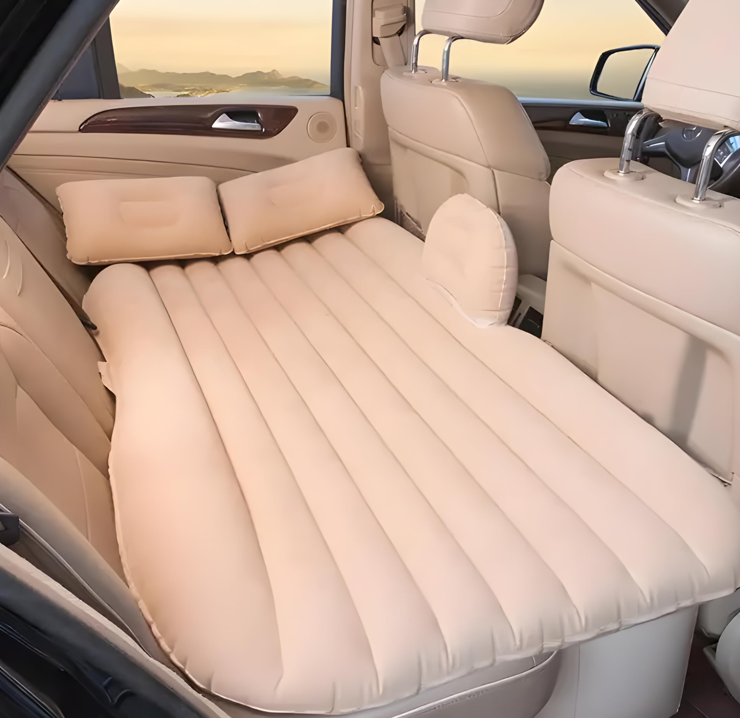 Auto Thrill Car Inflatable Bed Premium| Inflatable Car Bed Mattress with Pump & 2 Air Pillow|Universal Fit for Kids,Travel,Trip,Camping,Picnic,Pool & Beach (Polyvinyl Chloride (PVC))-image-12
