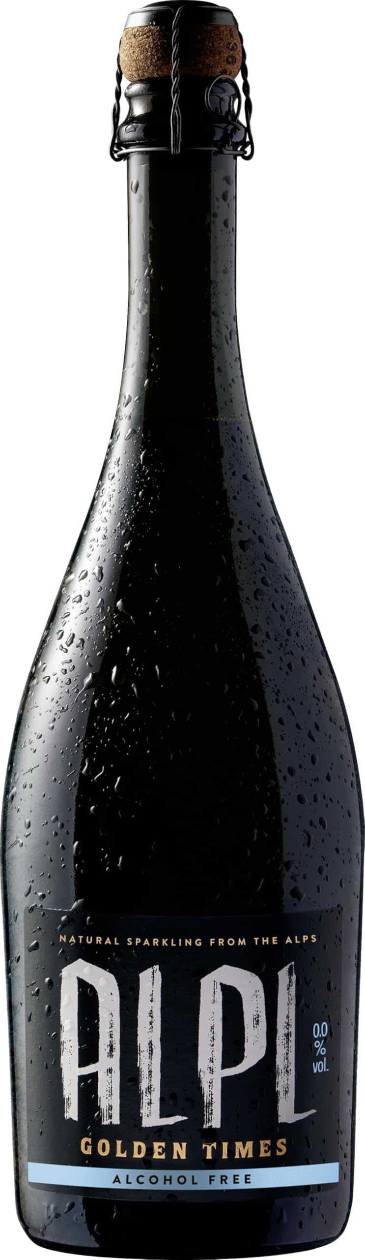 ALPL Golden Times 0.0% Alcohol Free – natürlich prickelnder alkoholfreier Aperitif mit fermentiertem Apfelsaft aus den Alpen Apfelcider (1 x 0,75 l)