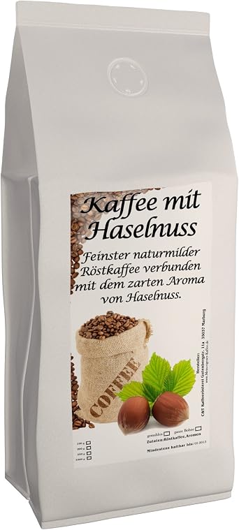 C&T Flavourcoffee - Flavoured Coffee Ground - Hazelnut 200 g - Made in Germany Top Coffee Roasted by us