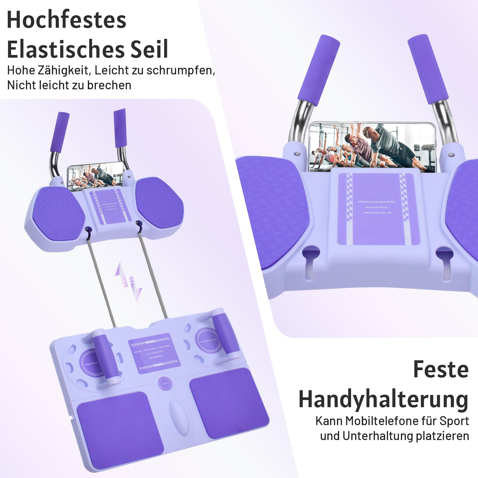 Pilates Reformer Compact 2025 Upgraded - 5-in-1 multifunktionales klappbares Pilates Set / Bauchmuskelbrett für Zuhause Fitness, Anfänger geeignet