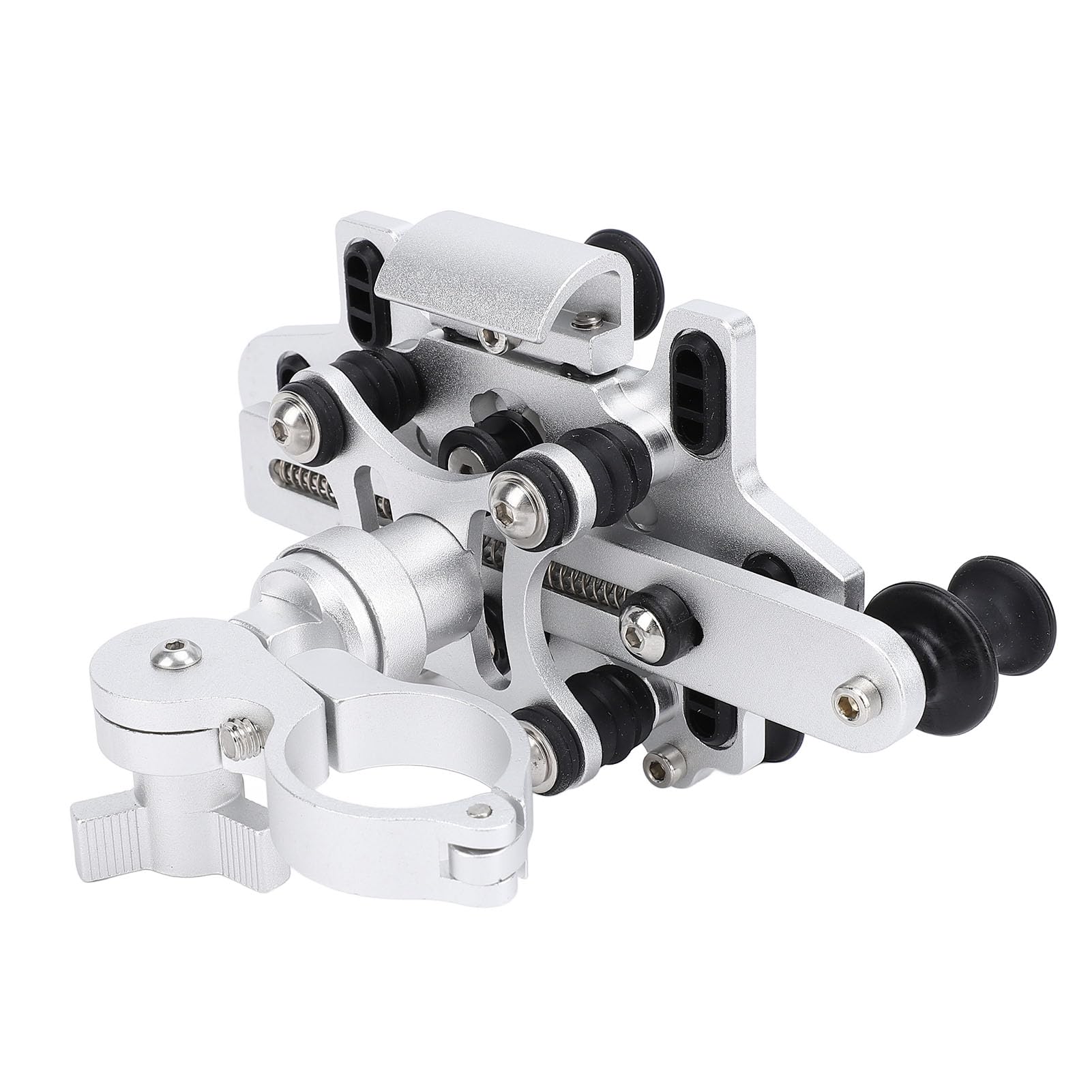 CHICIRIS Support de Téléphone pour Moto, Alliage d'aluminium Résistant aux Chocs, Angle de Réglable pour Cyclisme et Scooters (Silver)