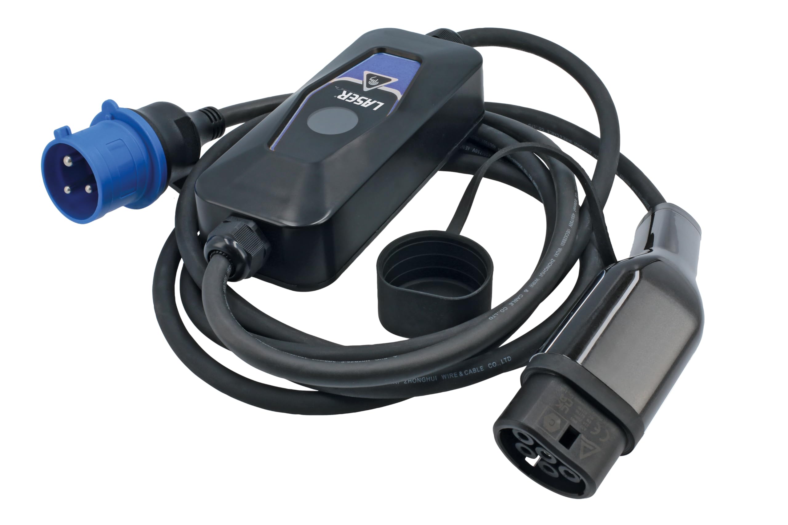 Laser EV Charging Cable 32A, Type 2 Female – CEE Blue, 5 m