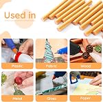 36 Pcs 4" Longue x 0.43" Bâtons de colle métallisés dorés chaud couleur pleine taille, bâtons de colle haute et basse température pour sceller le timbre de cire, l'artisanat, DIY, Décoration