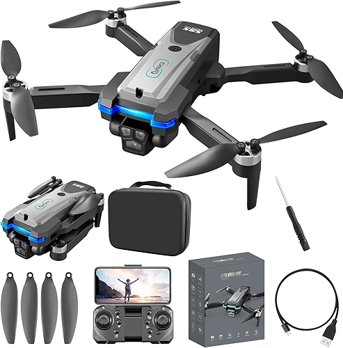 Drone Com Camera Drone Profissional 4K HD câmeras Fluxo óptico FPV Mini Controle Remoto DroneQuadricóptero Bolsa De Transporte LS-S8S/GN-504