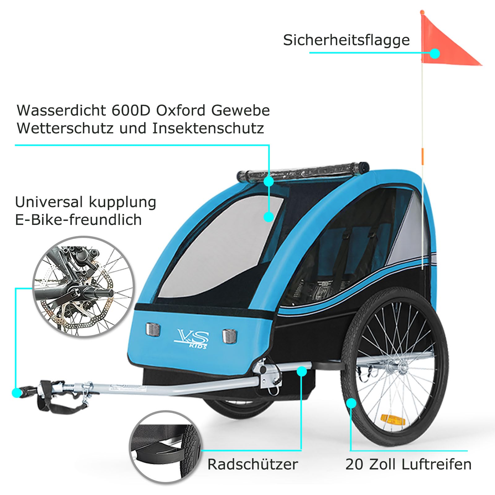 Tiggo Kinderanhänger Fahrradanhänger 50201