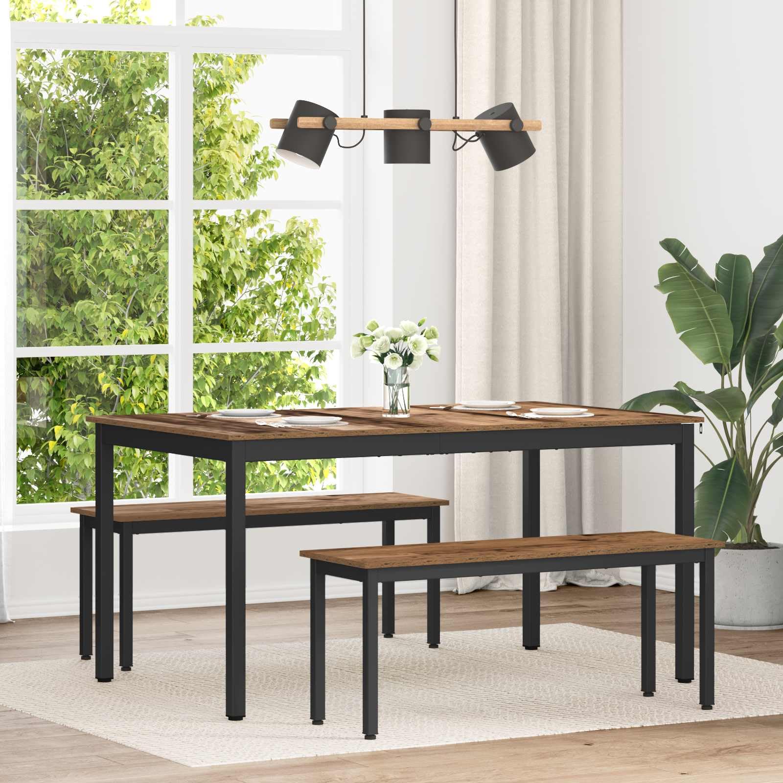 Table à manger rectangulaire moderne pour des repas conviviaux en famille