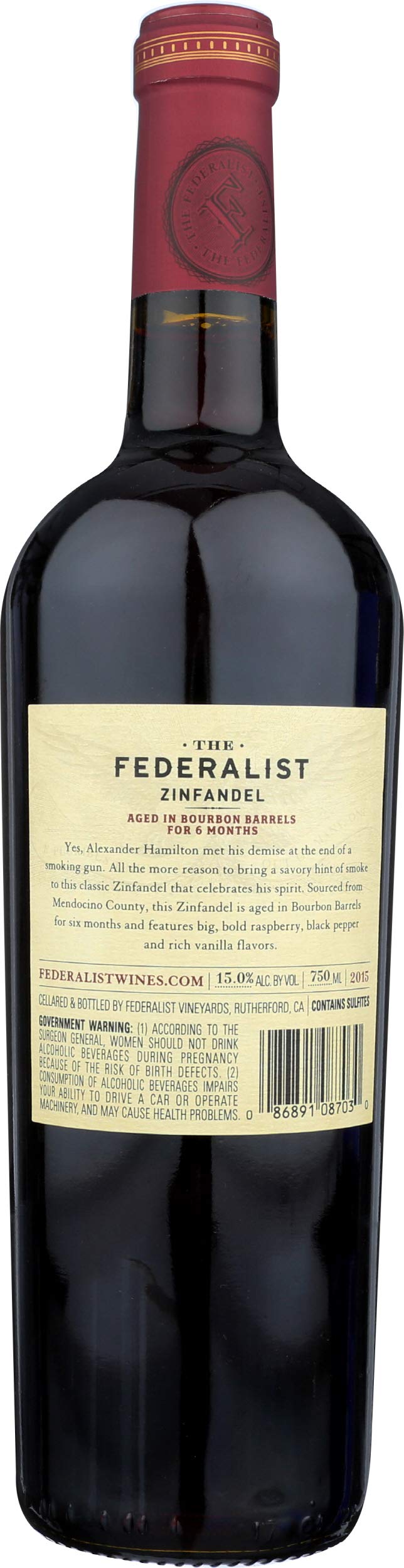 Amazon.co.jp: The Federalist Bourbon Barrel-Aged Zinfandel