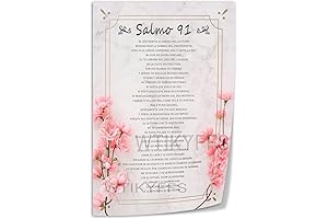 Salmo 91 en español: Lienzo decorativo para dormitorio