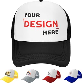 Custom Hats for Men Women Add Your Name Logo Photo Design Personalized Trucker Hats Adjustable Baseball Cap as Gifts