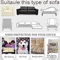 Vista 2 de Funda de cojín elástica para asiento de sofá, funda de cojín ajustable para sofá, protector de muebles, fundas de cojín modulares de lujo para sofá