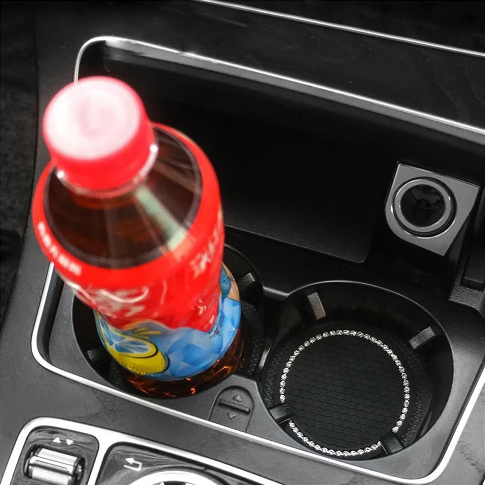 Sottobicchieri, Sottobicchiere da 20 Pezzi, portabottiglie con Tazza d'Acqua in Strass, Tappetino Antiscivolo in Gel di silice, for Auto
