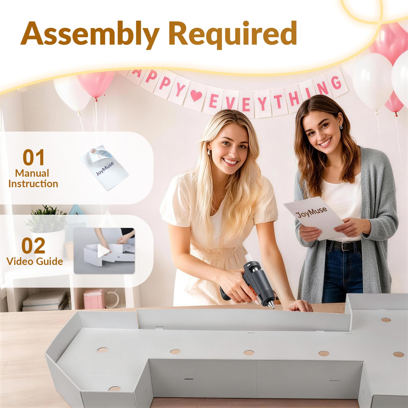 JoyMuse Świecące litery namiotowe, duże litery markizy, 10 m wysokości, do dekoracji oświadczyn Marry Me, duże litery 102 cm ze światłami na baby shower, dekoracja imprezowa, litera W
