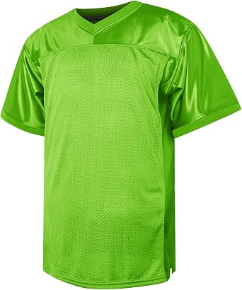 Blank Football Jersey American Hip Hop Football Jersey Sports T-Shirt Football Practice Jersey for PartyGrass green-3XL