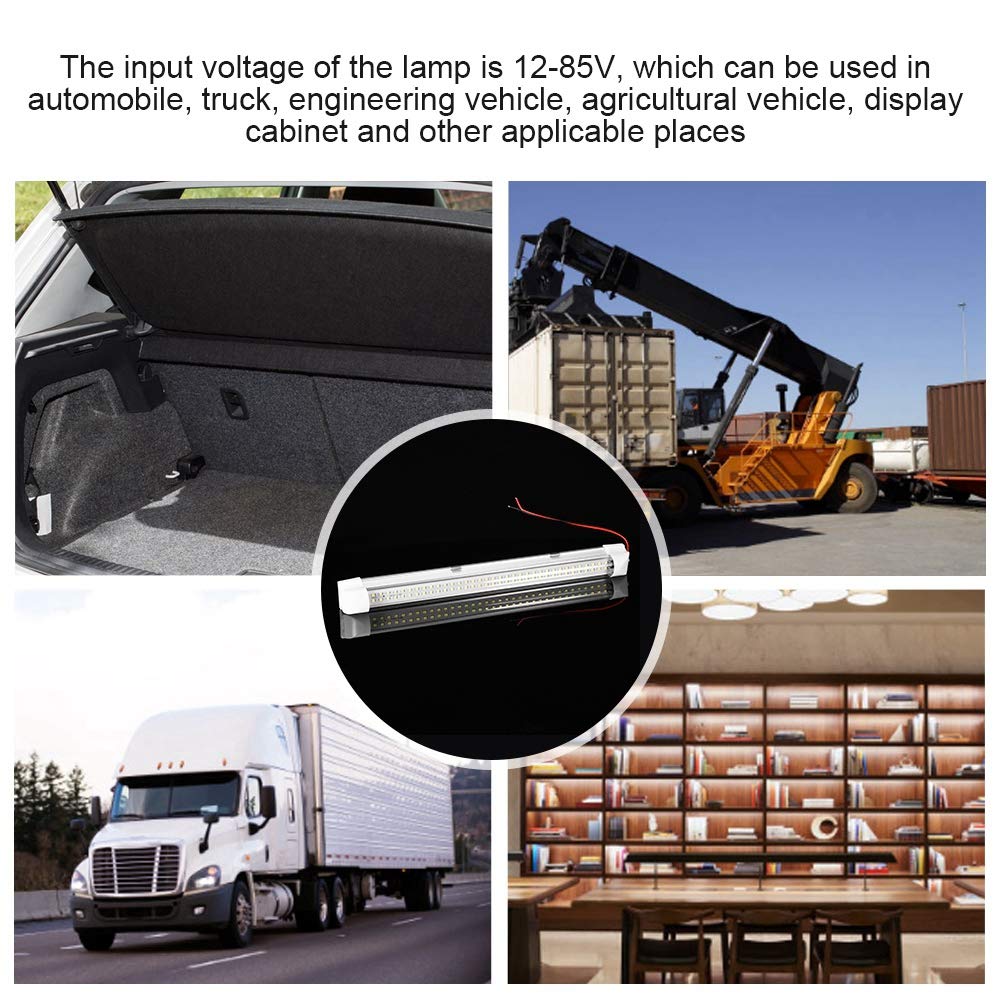 72LED Interior Light Bar, Aluminium PC Ultra Thin Universal Strip Light with ON/OFF Switch - Image 2