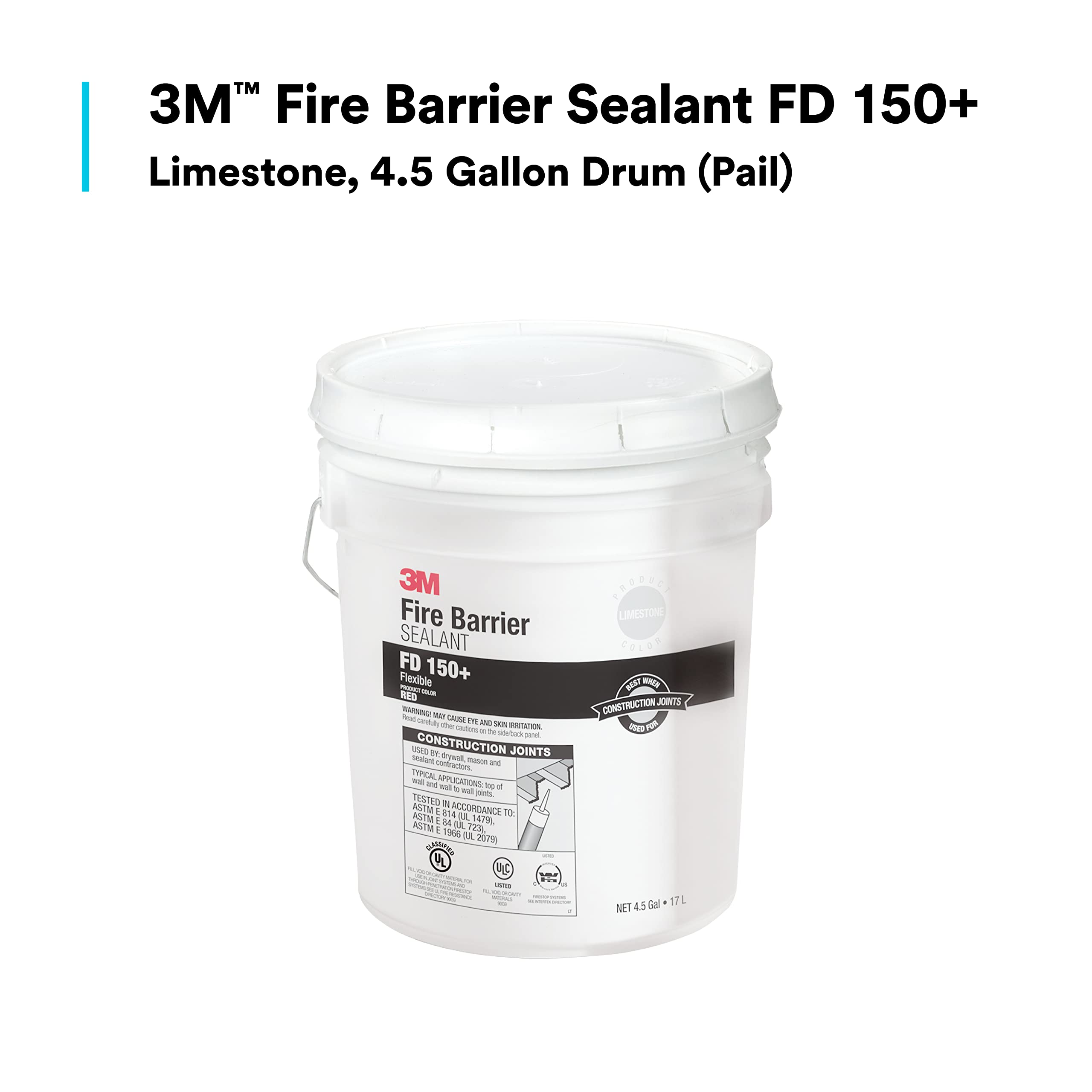 3M 16565-case Fire Barrier Sealant FD 150+ Limestone, Pail, 1/case, 4.5 gal