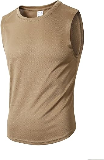Mens Mesh Tank Tops Summer Workout Running Muscle Tank Tops Active Workout Training Sleeveless Athletic Tops