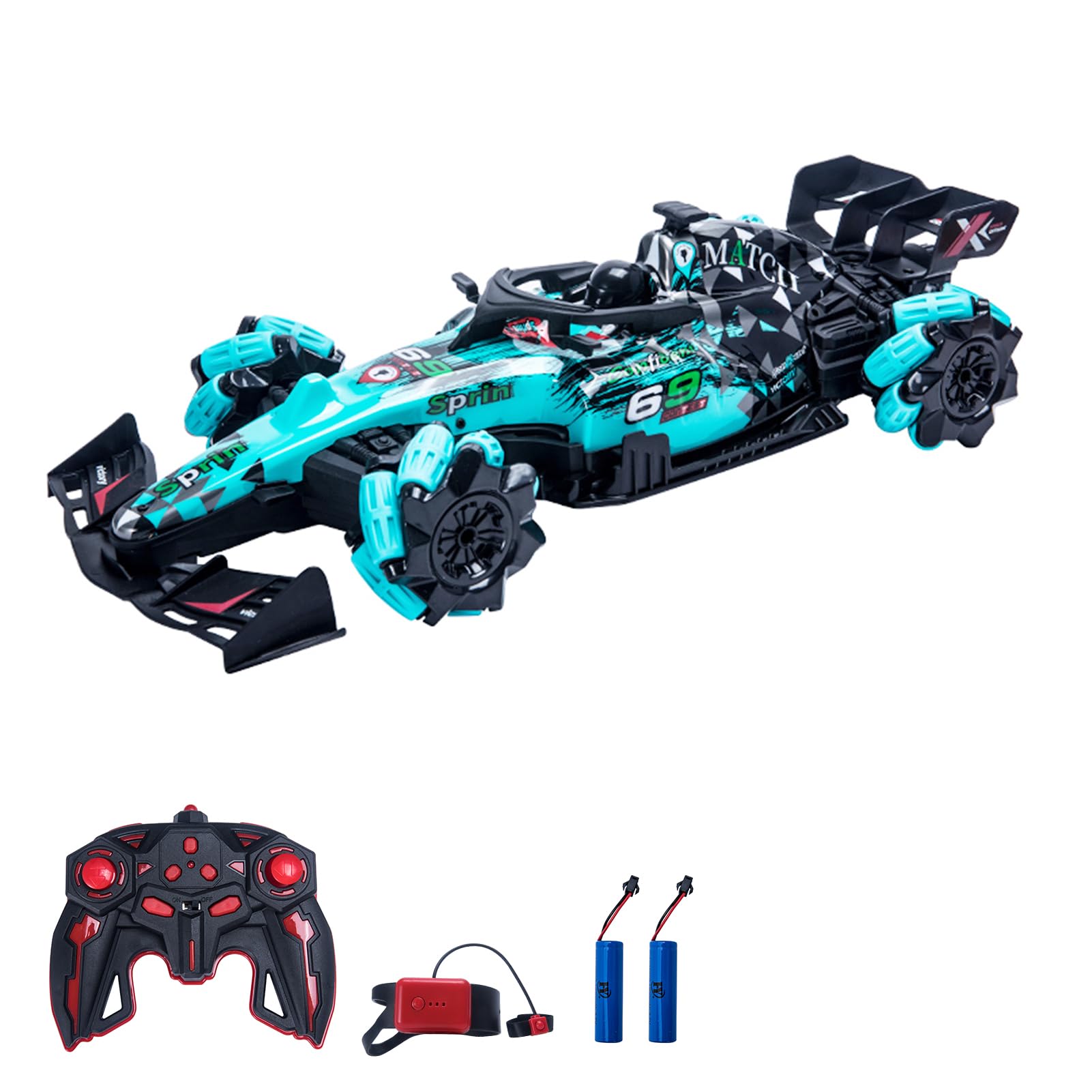 Voiture de cascade de télécommande avec spray, le cadeau d'anniversaire idéal - 8