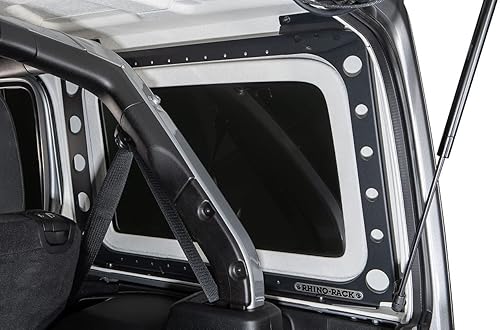 Miniatura 8 de Rhino-Rack Jeep Wrangler JL Unlimited 4 puertas duro interno estructural portaequipajessistema de montaje de 3 bases de columna vertebral desnuda en